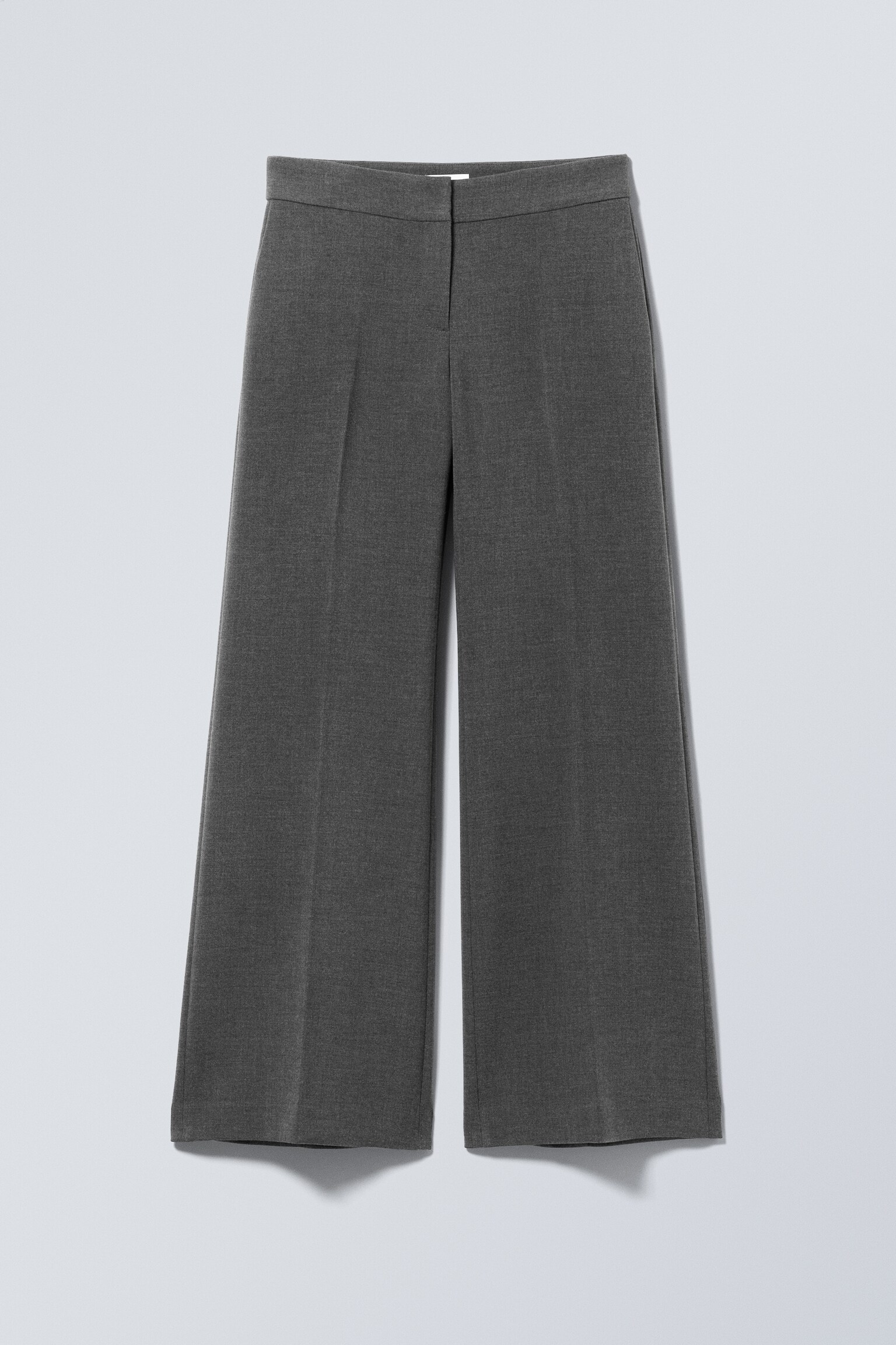 Cami Flared Tailored Trousers - Dark Grey Melange