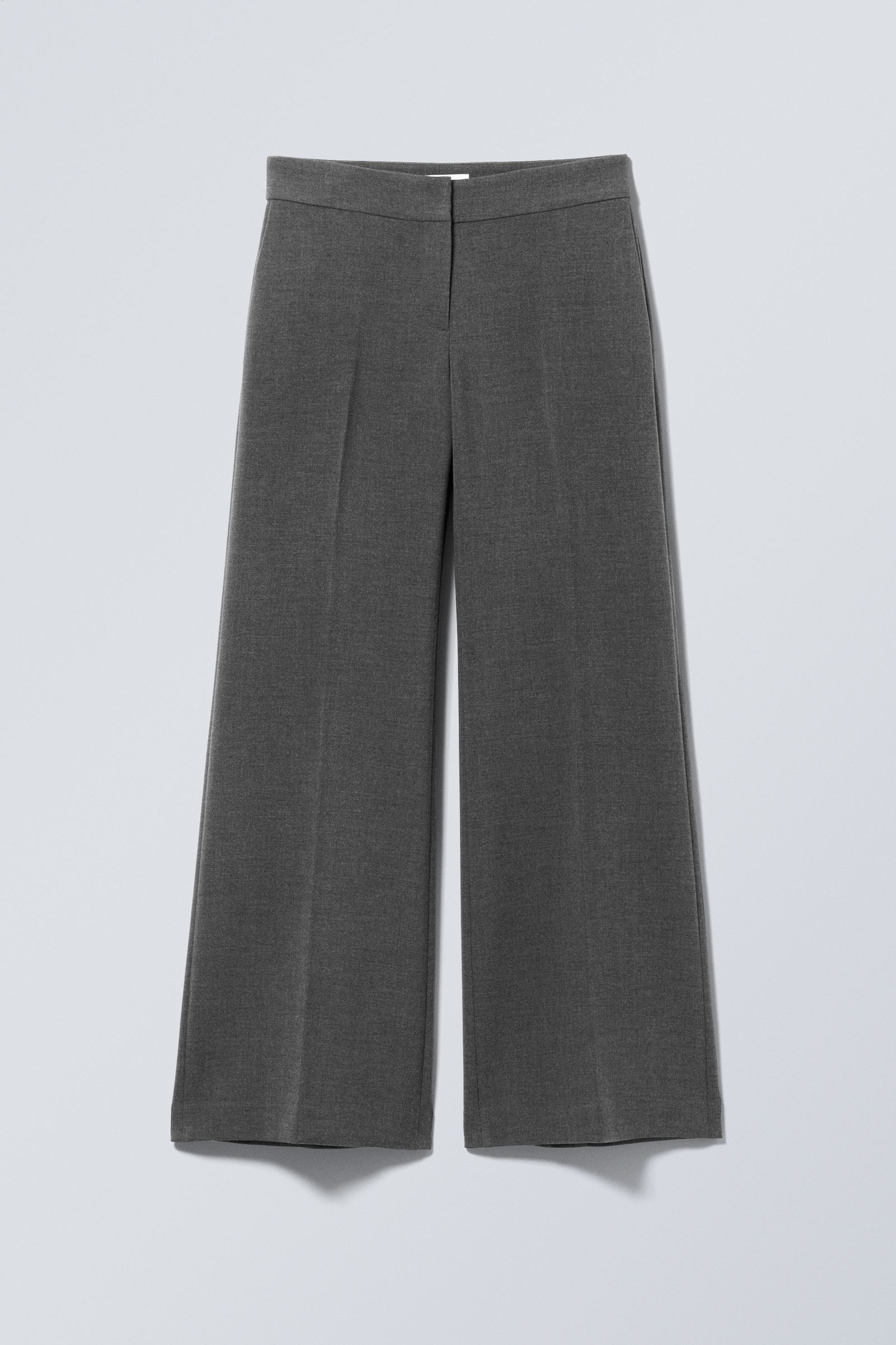 Dunkelgrau meliert - Taillierte Hose Cami mit ausgestelltem Bein
