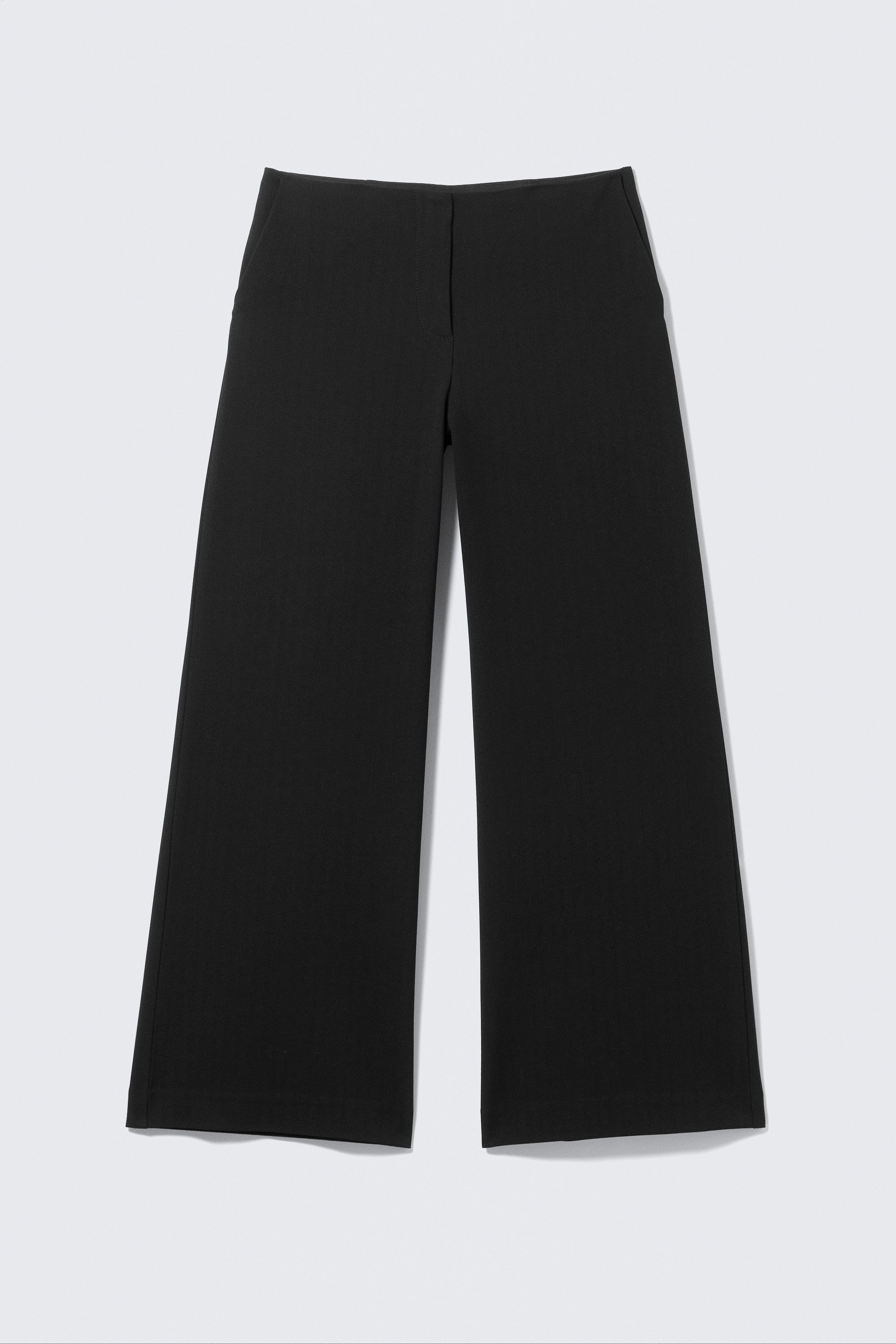 Black - RELAXED LOW WAIST SUIT TROUSERS - 1