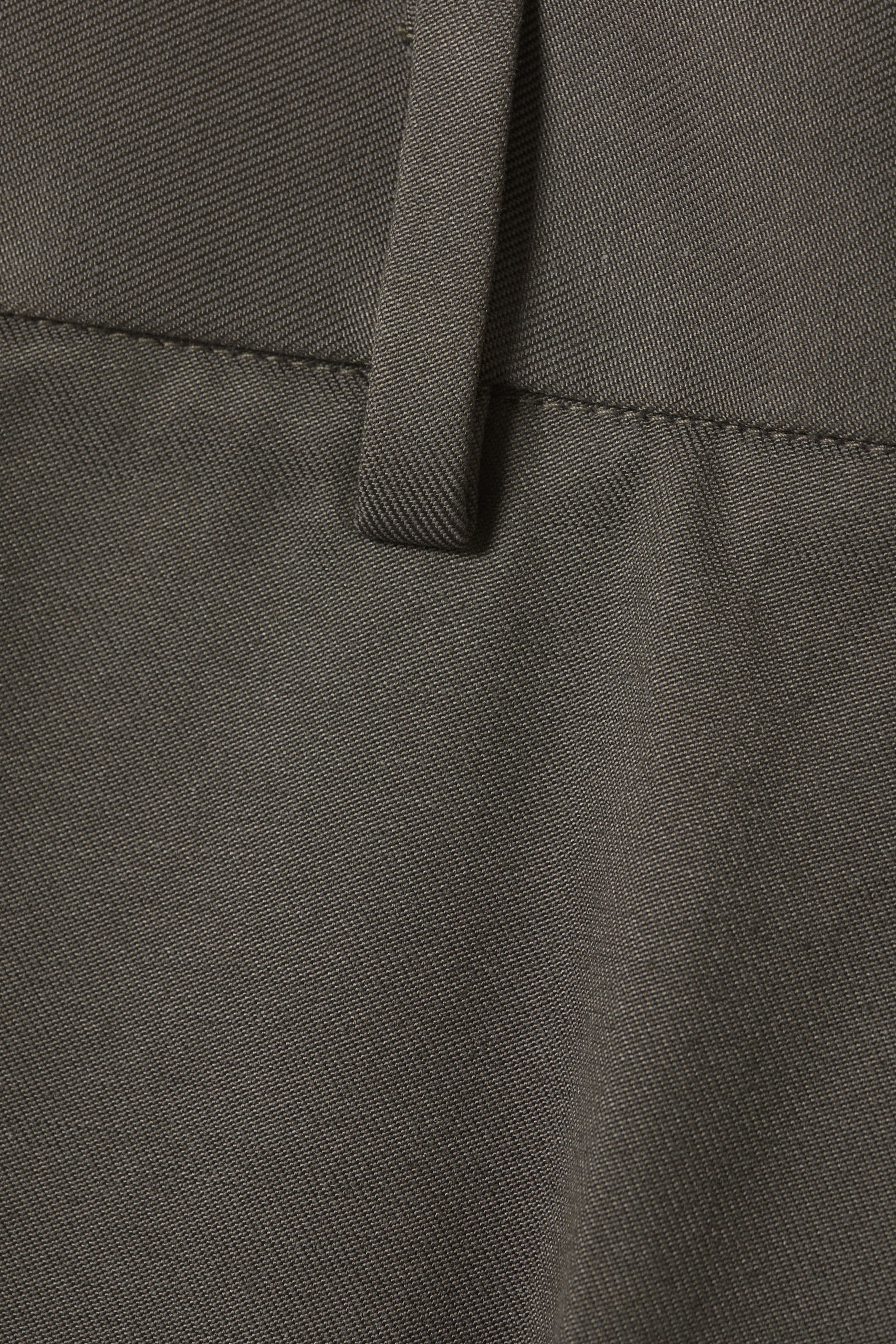 Dark Mole - Relaxed Fit Twill Suiting Trousers - 4