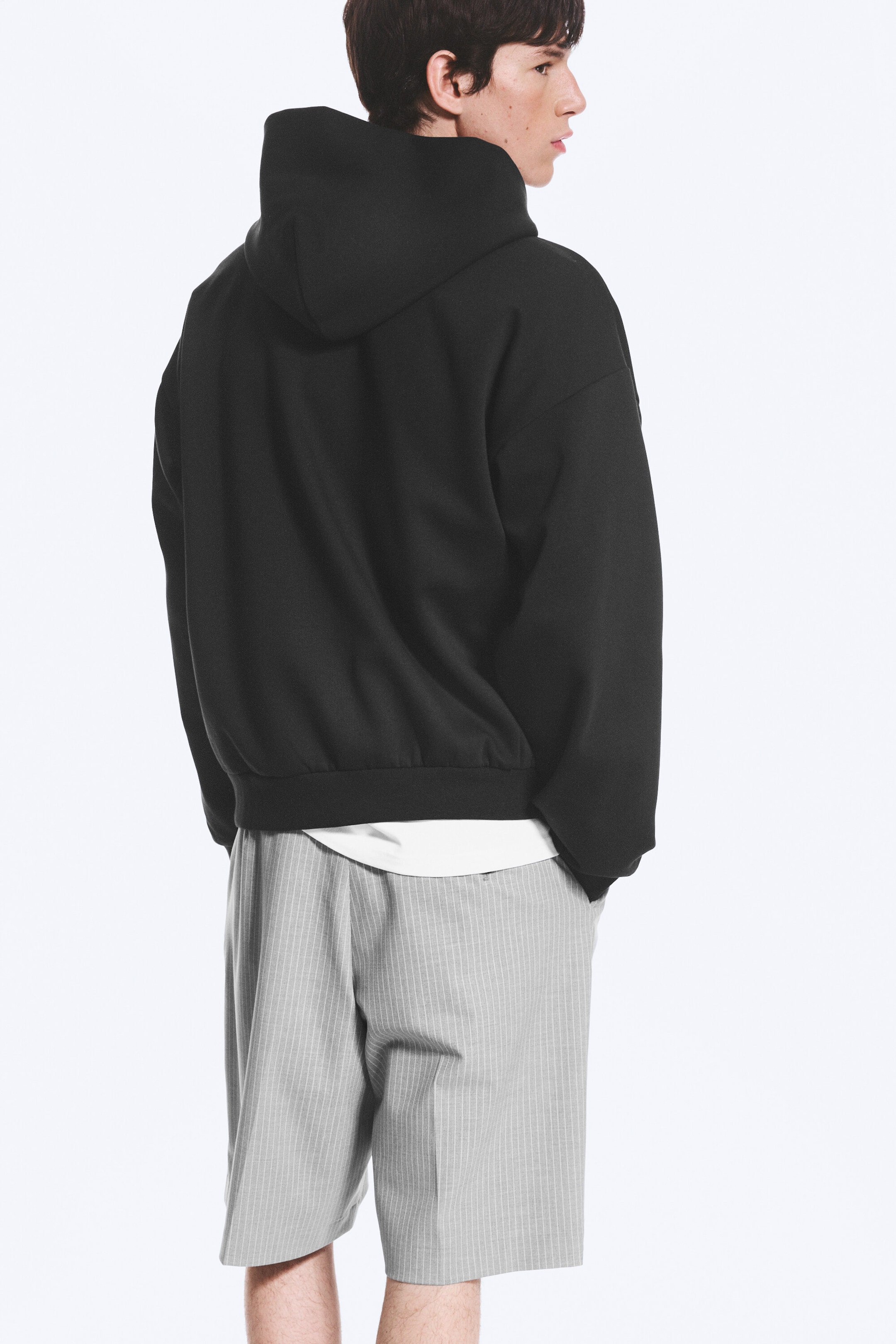 Mörkblå - Broken Beats - Ledig grafisk zip-hoodie - 3
