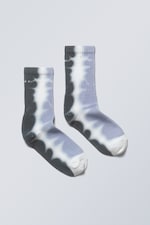 Blauwgrijs/tie-dye - Eleven tie-dye sokken - 0