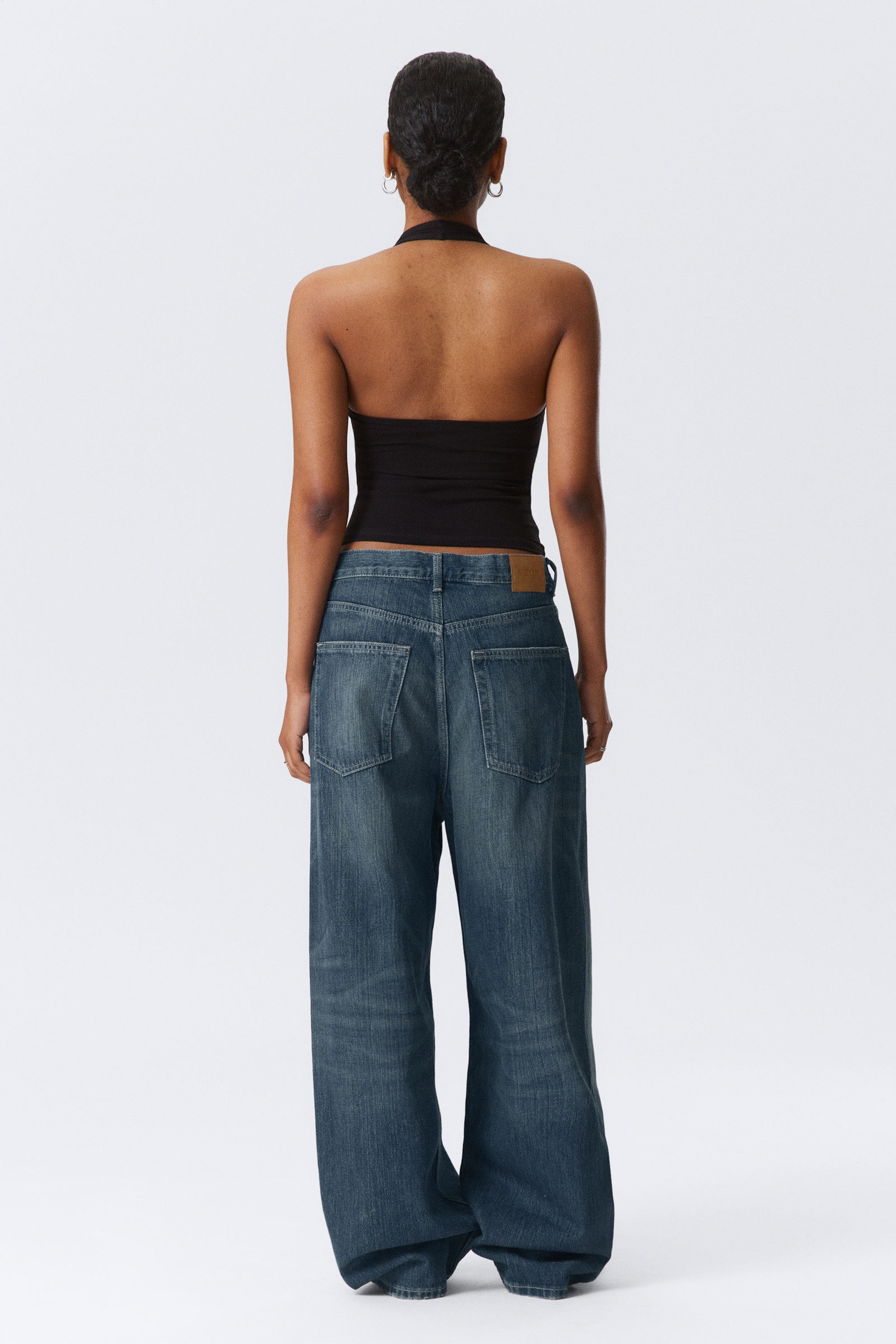 Mine Blue - Medium Blue - Astro Loose Baggy Leg Jeans - 10