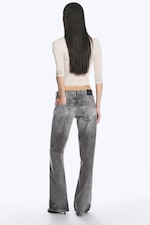 Alien Black - Washed Black - Aura Low Rise Relaxed Bootcut Jeans - 6