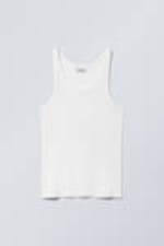 Weiß - Geripptes Tanktop Matheus - 3