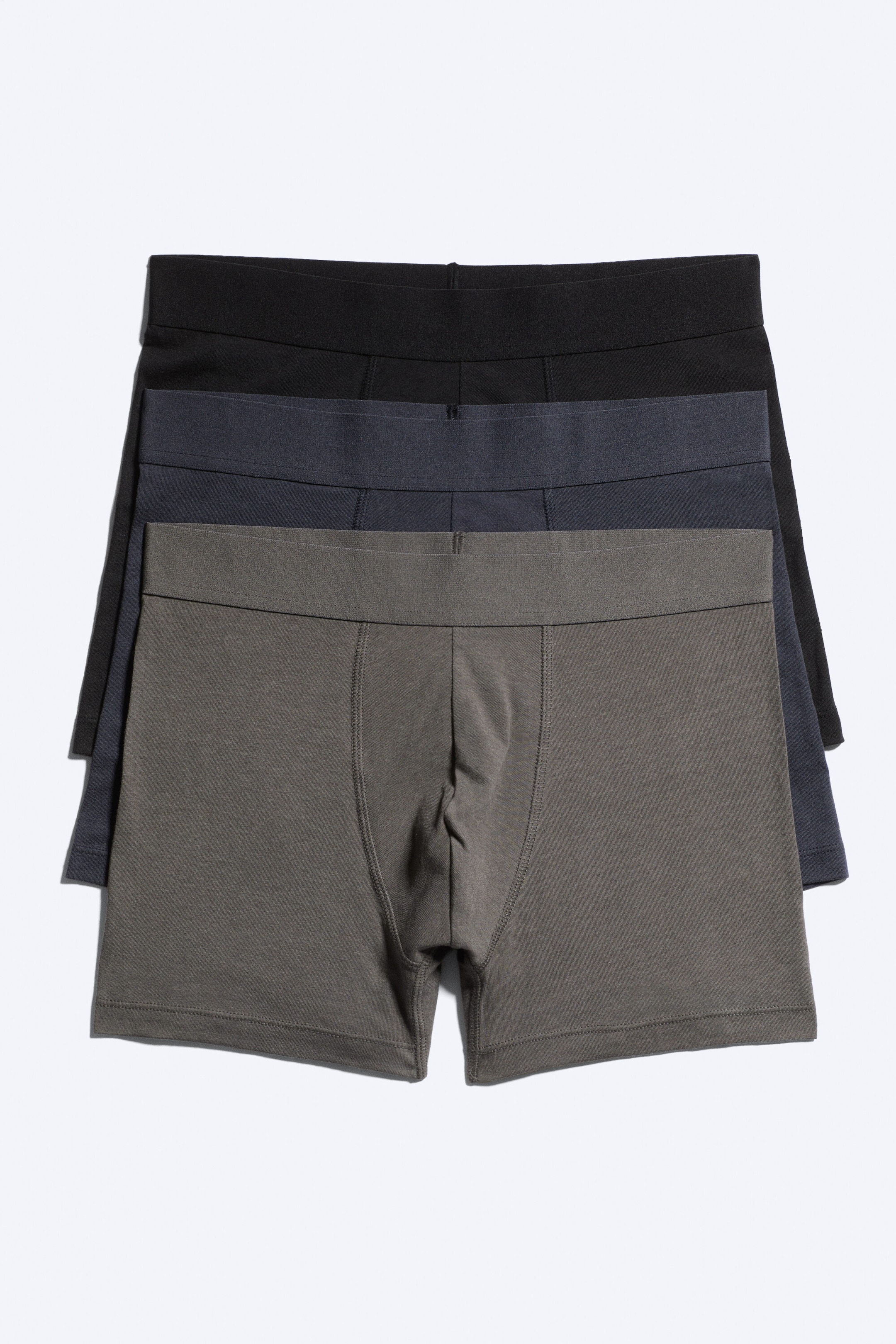 Svart/Mörkblå/Mörkgrå - 3-pack boxer briefs - 3
