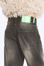 Svart Sennep - Svart - Looser rett jeans med løs passform og normalt liv - 8