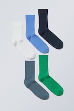 Blaue Akzente - 5er-Pack Rippensocken - 0