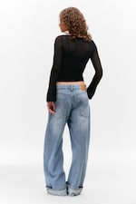 Schwarz - Grobstrick-Cardigan mit Knöpfen - 2