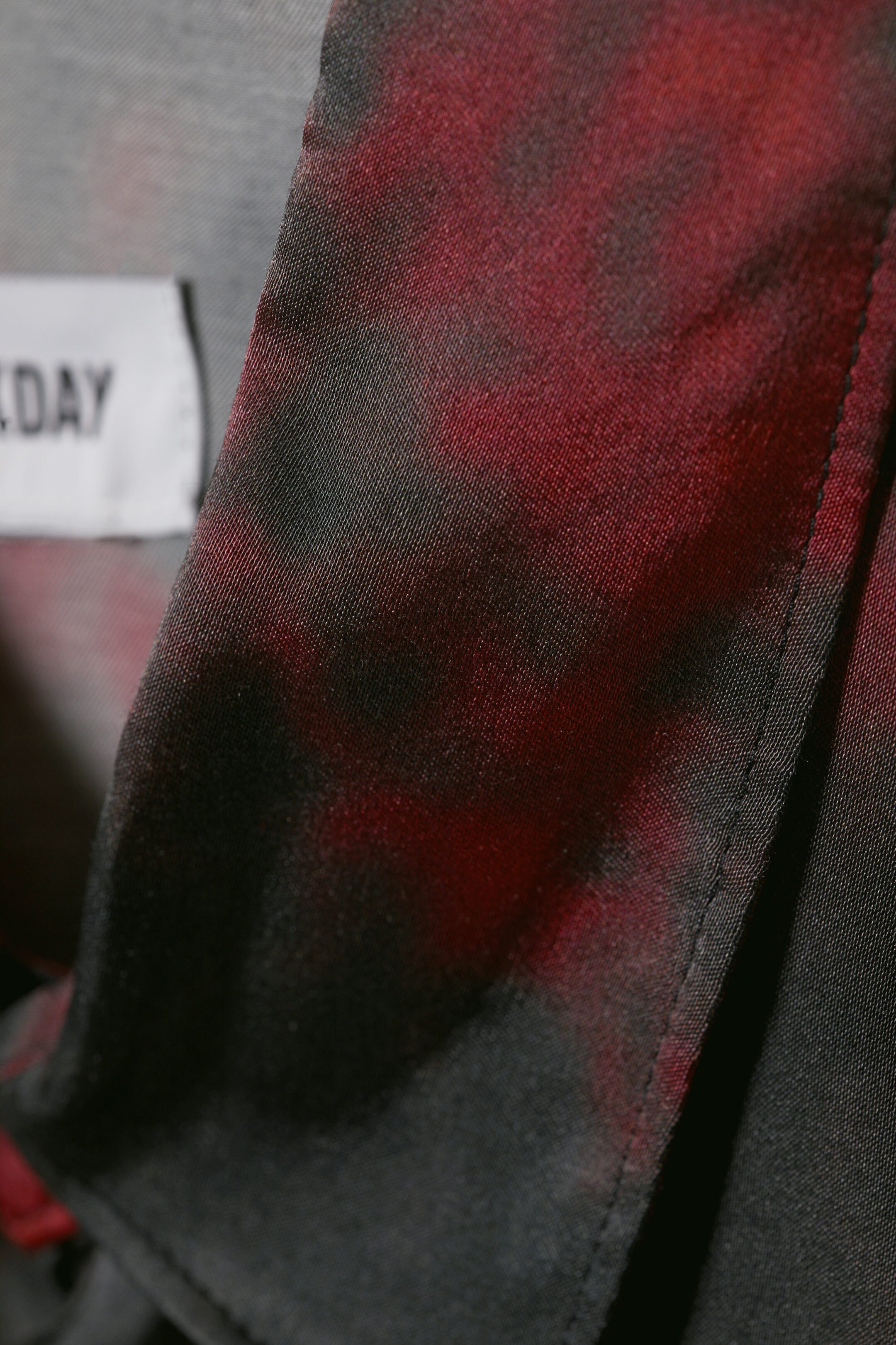 Black + Red Stains - Relaxed Boxy Printed Shirt - 1