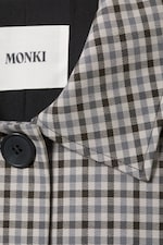 Gris à carreaux - Manteau croisé décontracté - 6