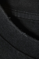 Schwarz - Boxy T-Shirt aus Baumwolle mit Flügelärmeln - 1
