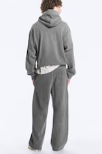 Ausgewaschenes Dunkelgrau - Weite Sweatpants aus schwerem Baumwoll-Frottee - 3