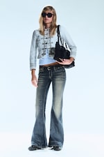 Steel Blue - Medium Blue - LENI LOW RISE FLARED SKINNY JEANS - 0