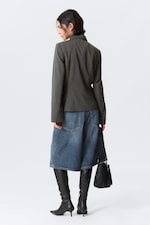 Donkergrijze visgraat - Lean Buttoned Jacket - 3