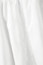 White - Cotton Poplin Midi Skirt - 5