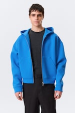 Leuchtendes Blau - Scuba-Kapuzenpullover mit Reißverschluss Simon - 2