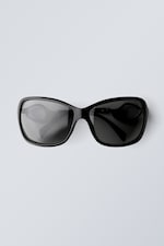 Black - Metal Detailed Oval Sunglasses - 0