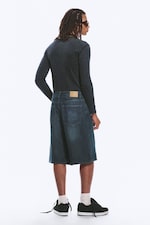 Lake Blue - Mittelblau - Astro Mid Waist Loose Baggy Denim Shorts - 3