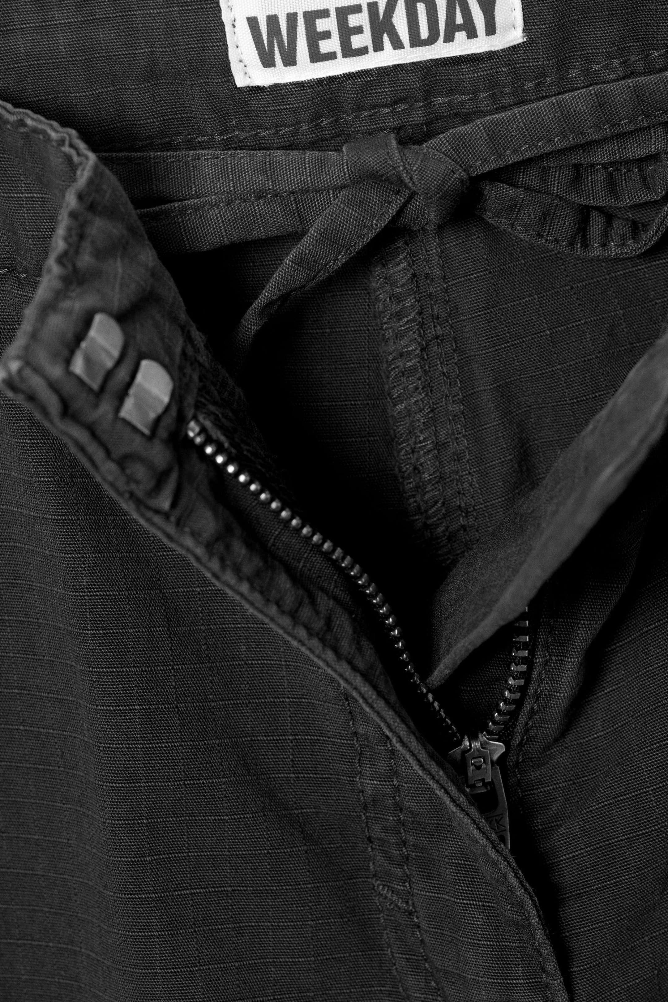 Donkergrijs - Baggy ripstop broek met lage taille - 5