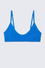Hellblau - Baumwoll-Bustier mit tiefem Ausschnitt Inez - 0