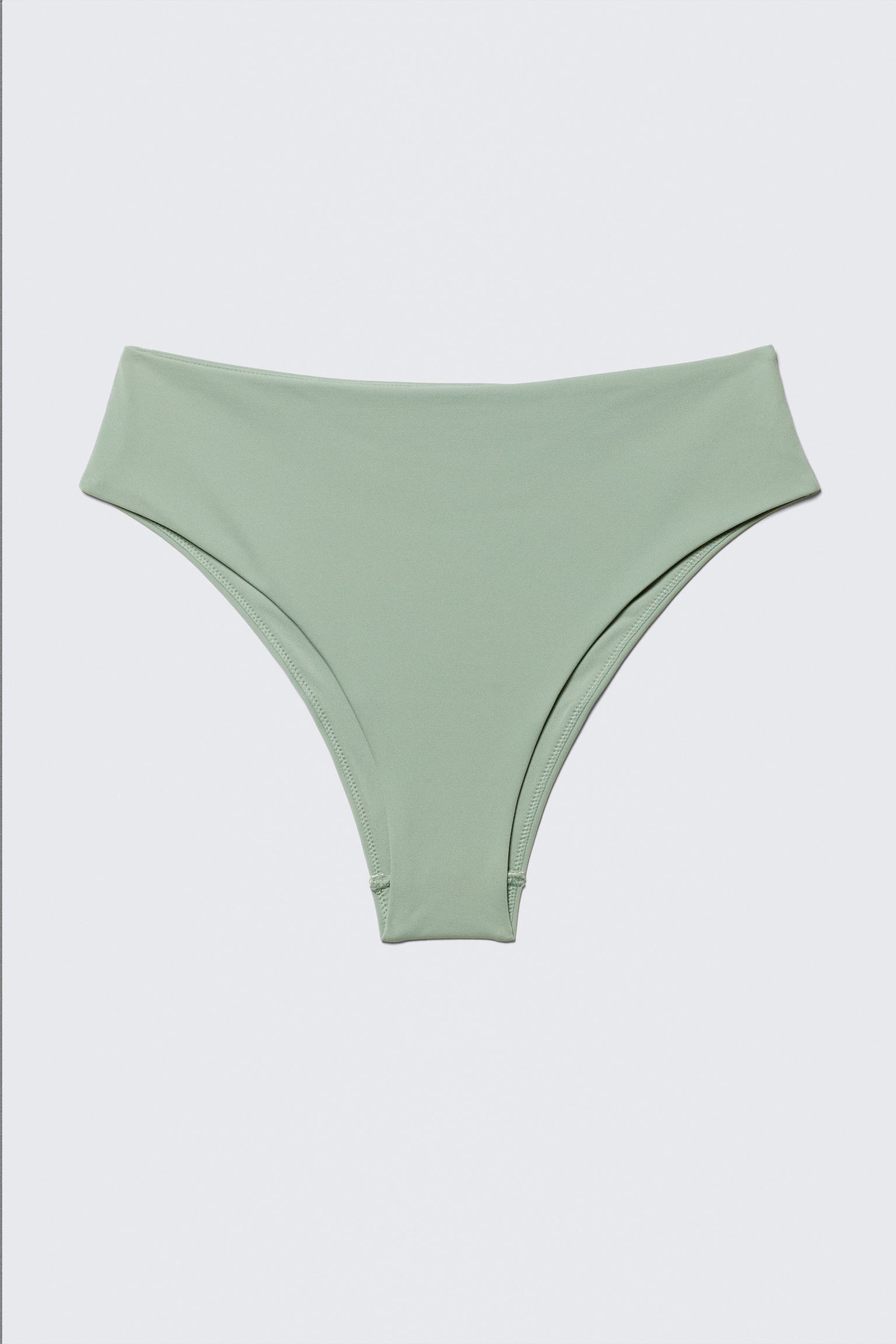 High Rise Brazilian Bikini Bottoms - Pastel Green/Dark Brown/Black - 2