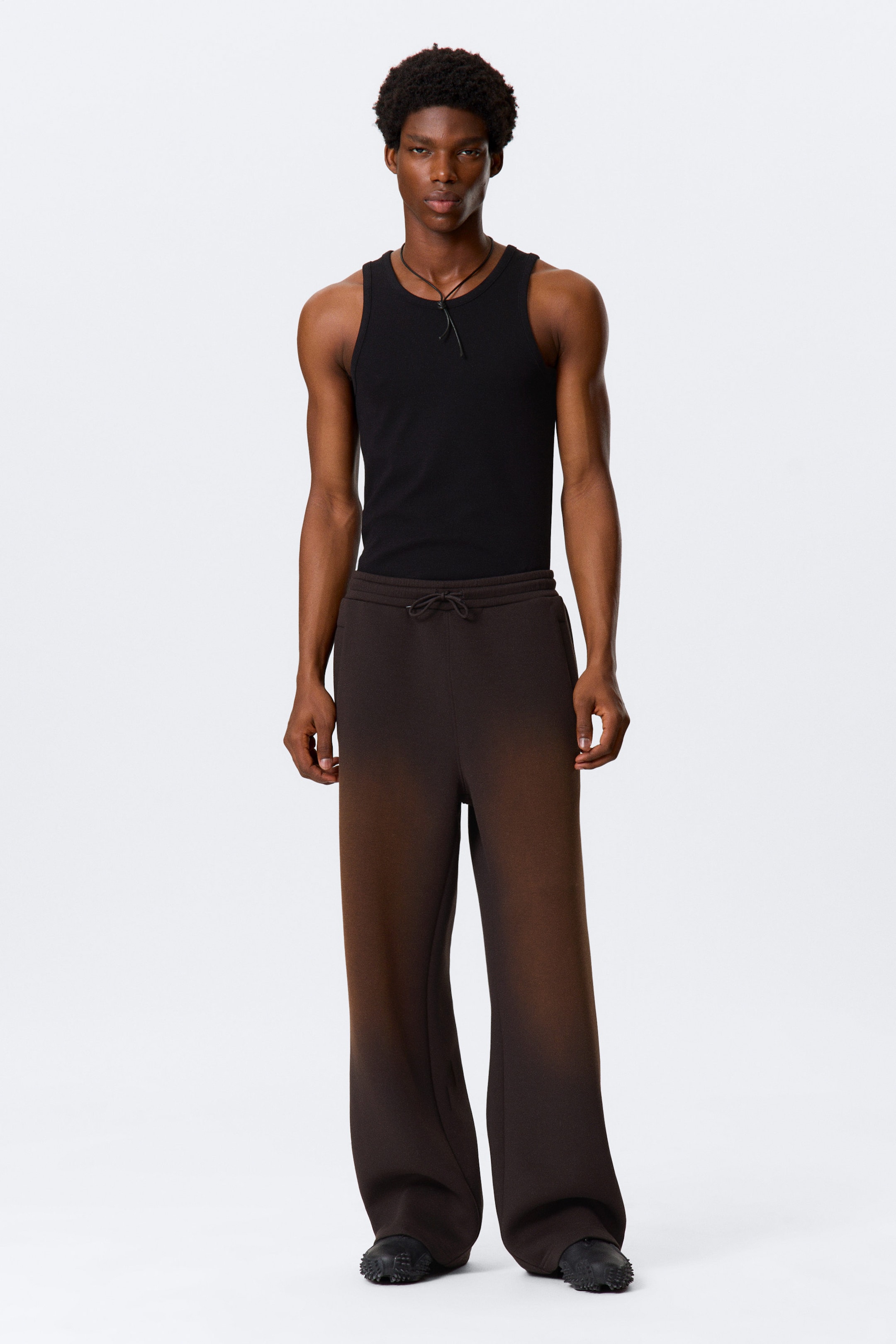 Marron foncé délavé - Pantalon de jogging scuba délavé - 2