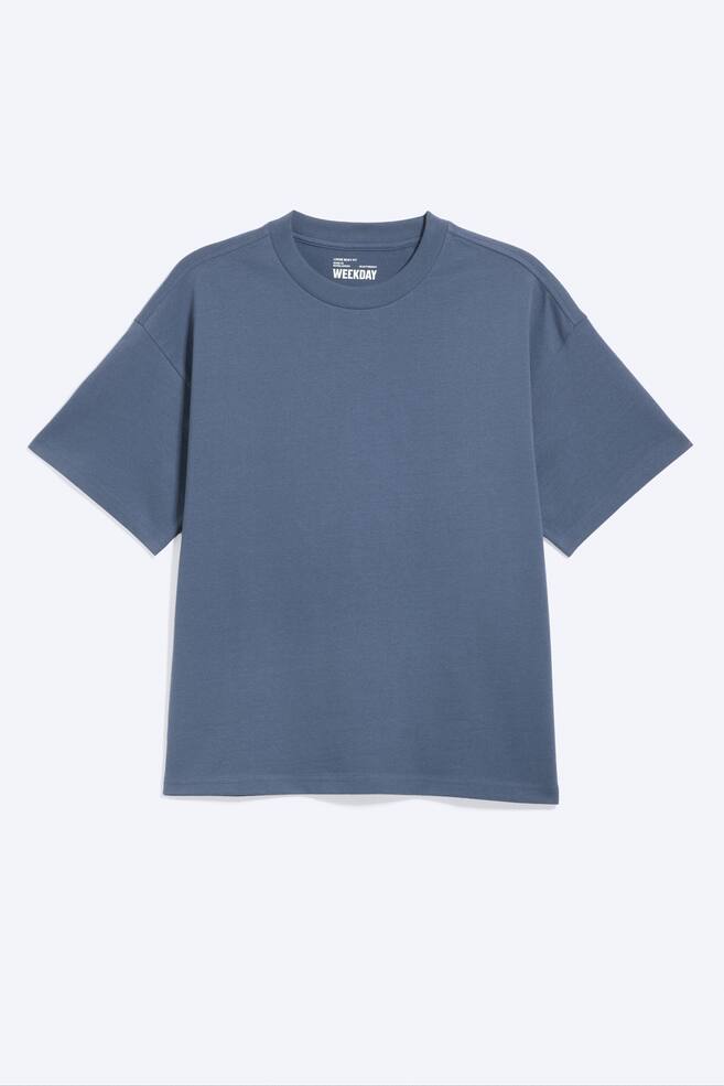 LOOSE FIT T-SHIRT - Dusty Medium Blue/White/Washed Dark Grey/Black/Light Dusty Khaki Green/Striped White/Black/Dark Brown/Dusty Grey/Lilac/White - Navy Stripe/Dark Green - 1