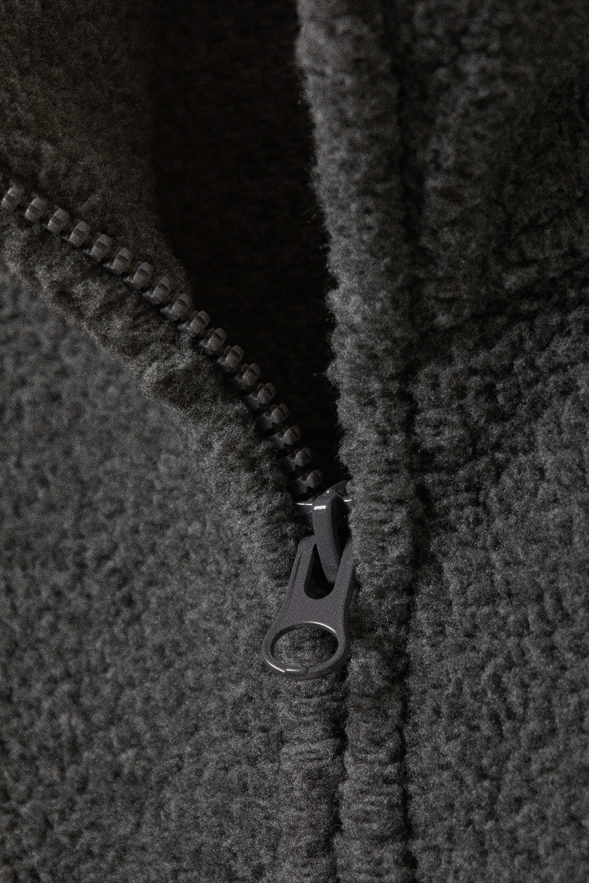 Dark Grey Melange - Fleece Zip Jacket - 4