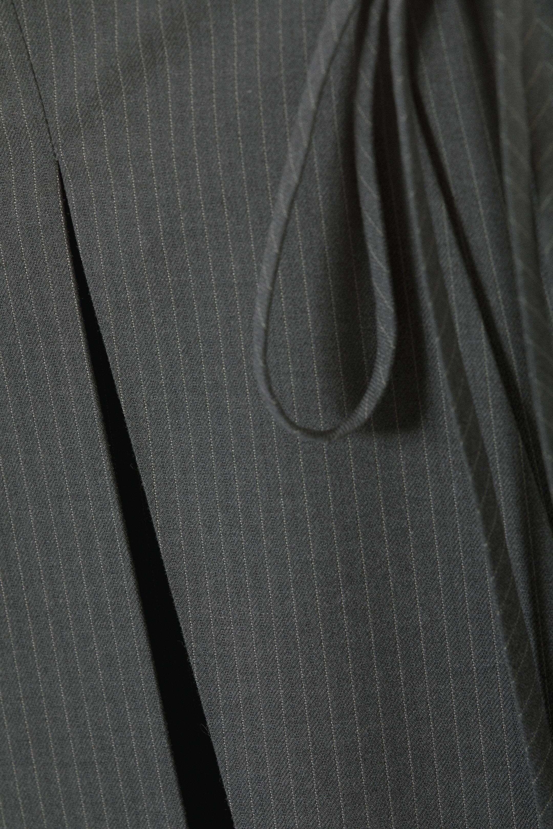 View larger image: Pleated Mini Wrap Skirt - Dark Grey Stripe - Ladies | H&M GB 2
