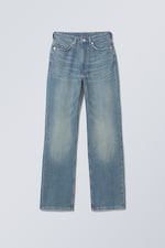 Treasure Blue - Rowe Super High Waisted Regular Straight Jeans - 0
