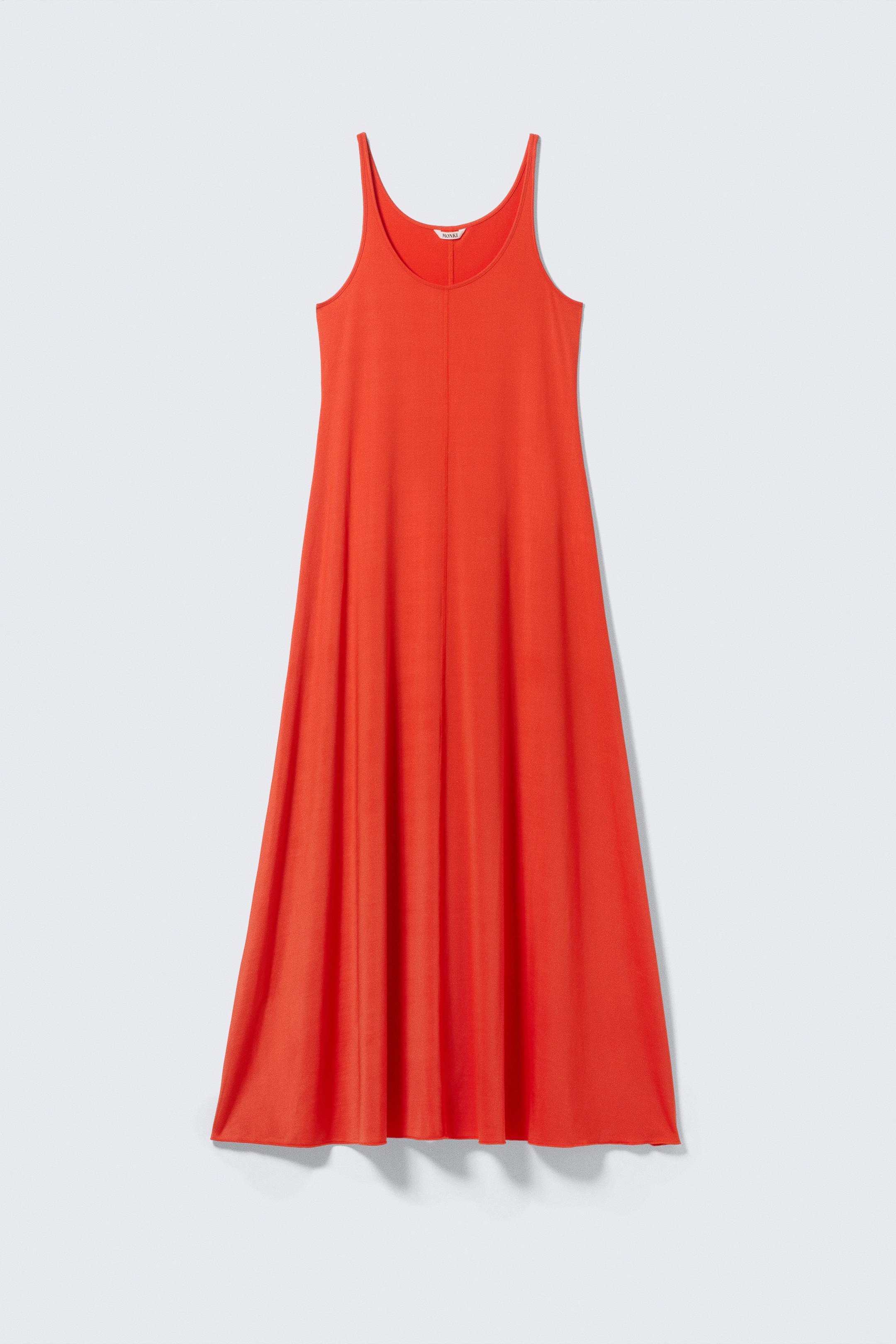 Red - Sleeveless Tank Maxi Dress - 1