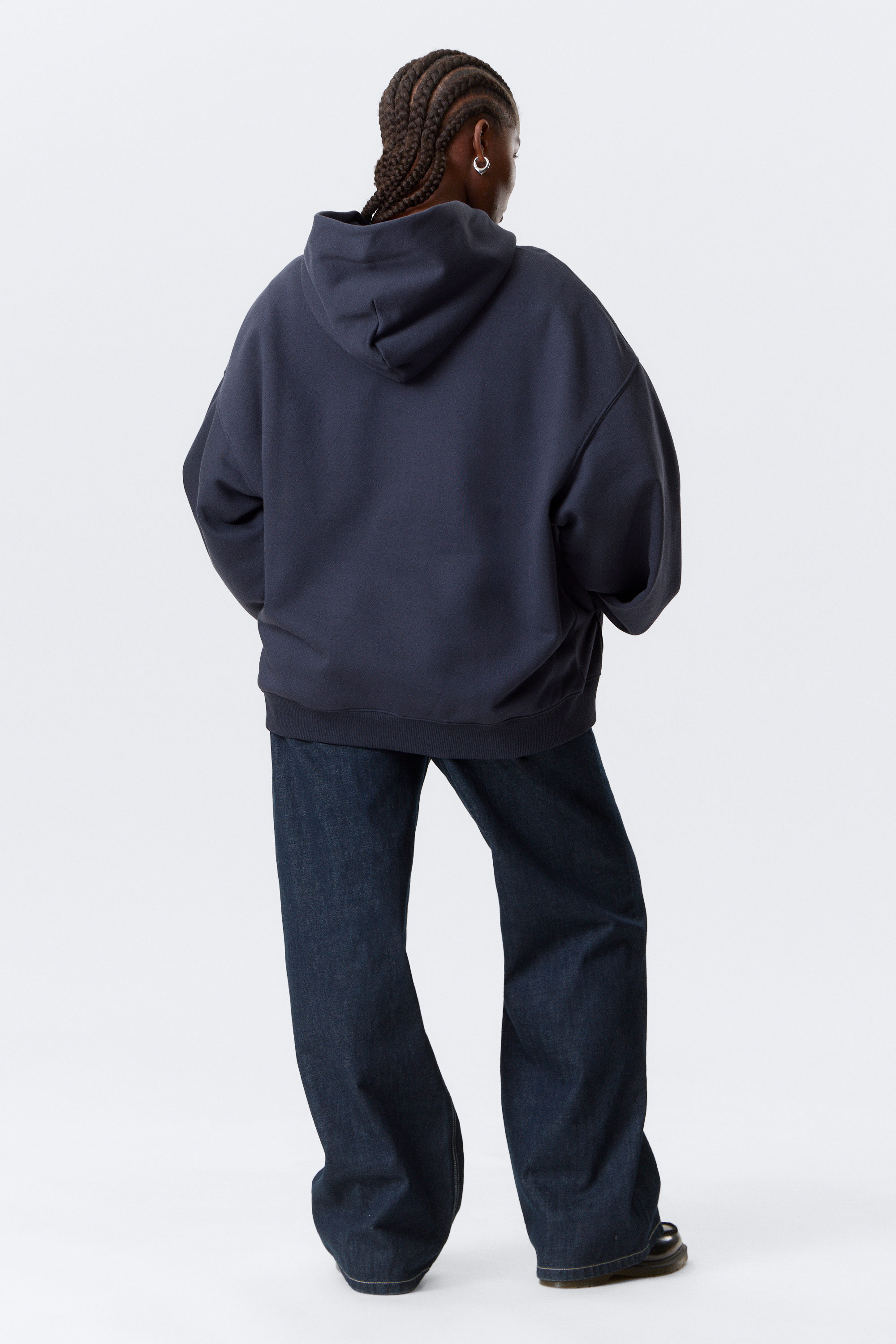 Dark Blue - Oversized Heavyweight Hoodie - 2