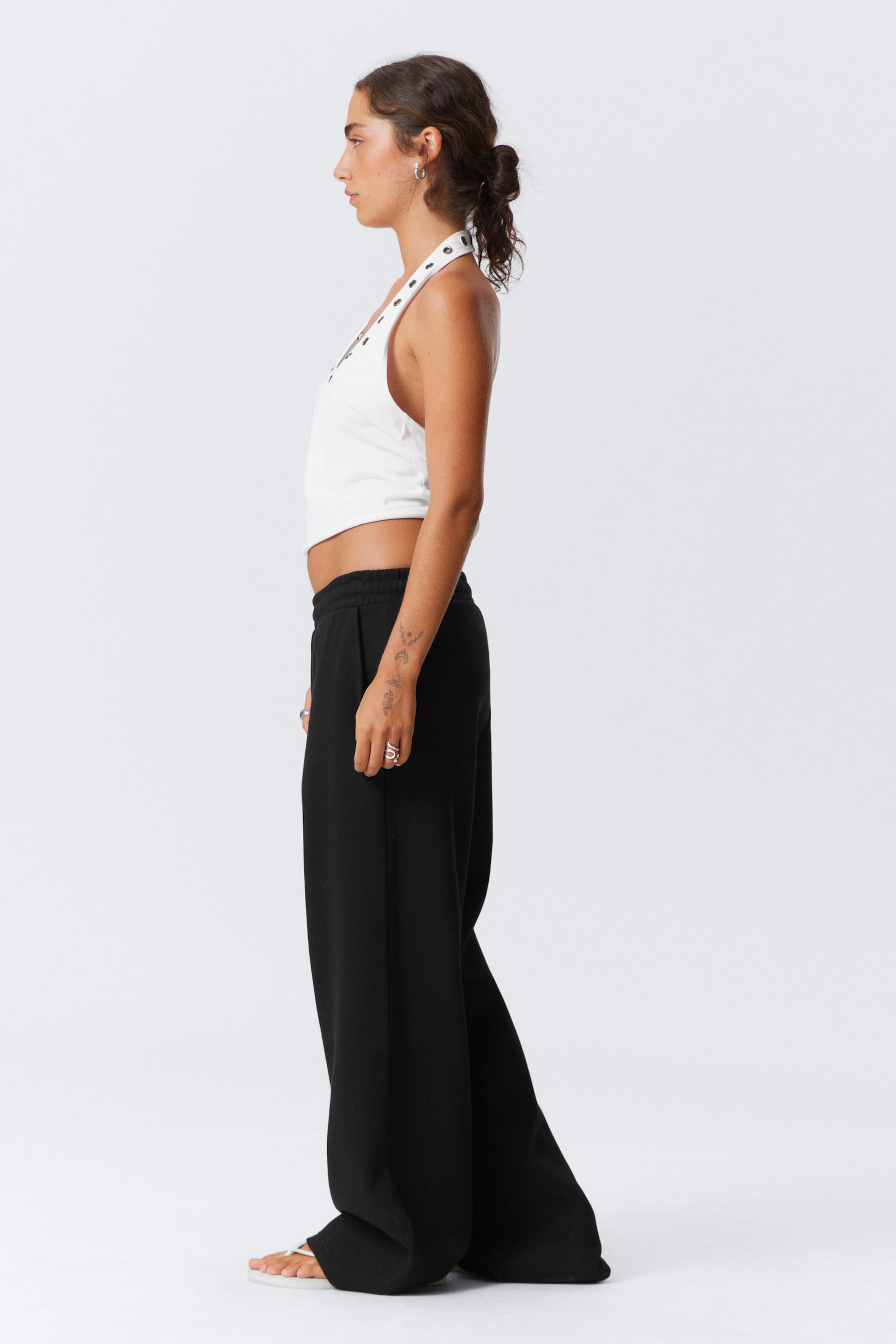 Black - Loose Long Heavyweight Sweatpants - 2