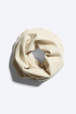 Beige - Knitted Tube Neck Warmer - 1