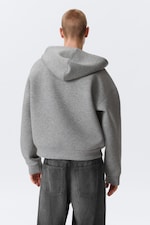 Grey Melange - Simon Scuba Zip Hoodie - 4