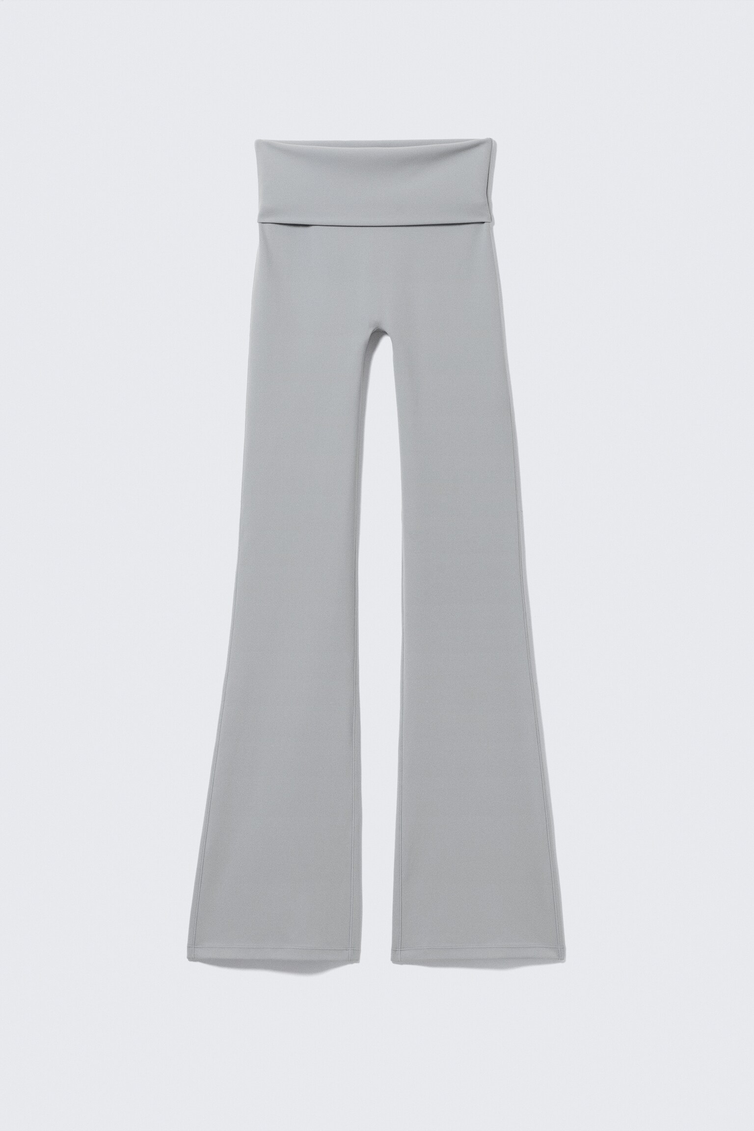 Utsvängda yogatights med vikt midja - Ljus dimgrå/Vit/Svart/Dark Grey/Mörkbrun/Mörkbrun/Mörk khakigrön