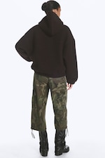 Dark Brown - Wool-blend hoodie - 3