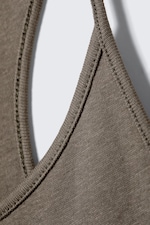 Staubgrau - Schmal geschnittenes Racerback-Tanktop - 4