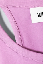 Pink - High Neck Crop Tank Top - 1