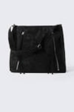 Black - Medium Zip Shoulder Bag - 0