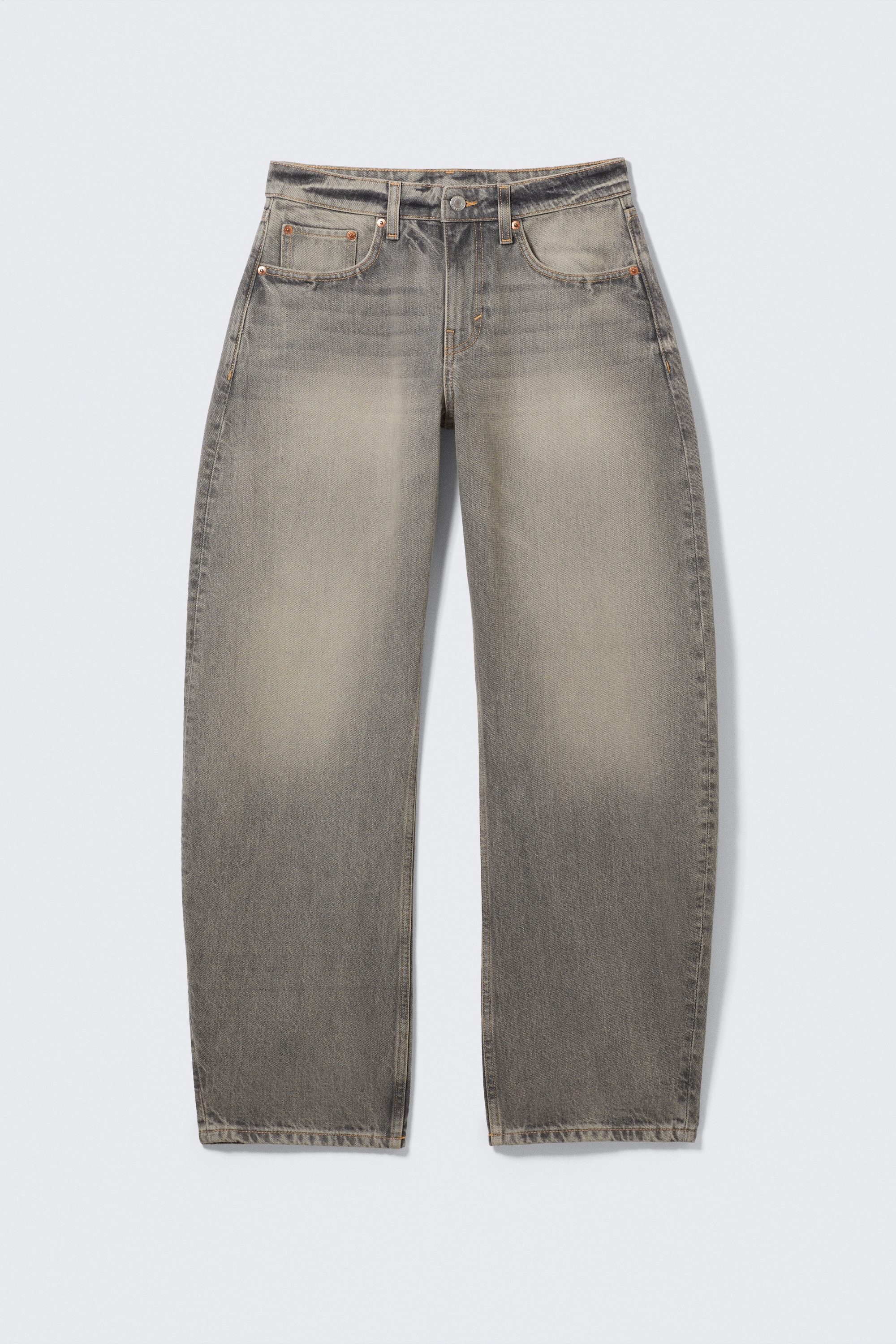 Abell Mid Rise Regular Cocoon Leg Jeans - Canyon Grey - Středně šedá/Gnarly Blue - středně modrá/Seventeen Blue - Středně modrá