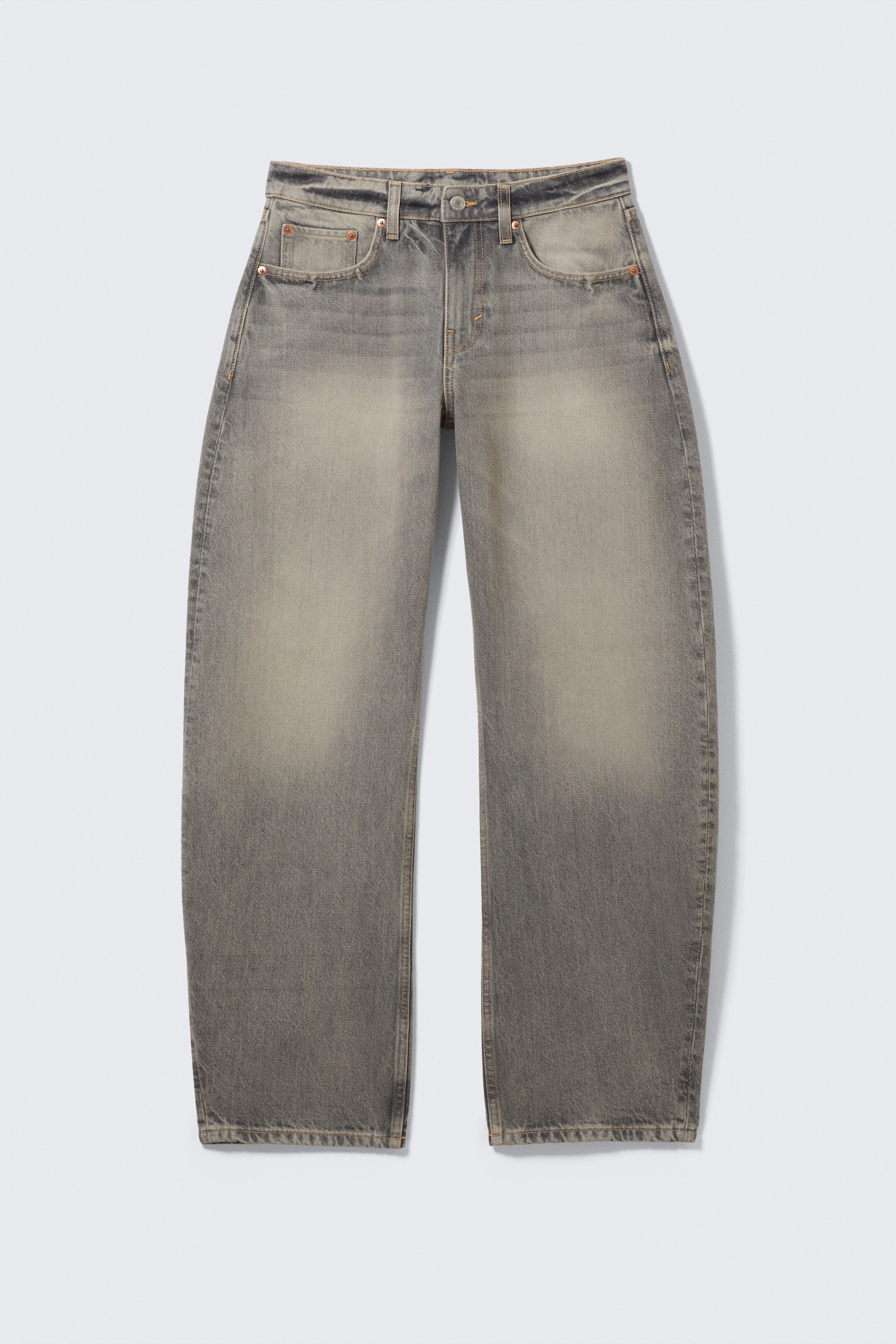 Grotere afbeelding bekijken: Abell Mid Rise Regular Cocoon Leg Jeans - Canyon Grey – Middelgrijs - DAMES | H&M NL 8