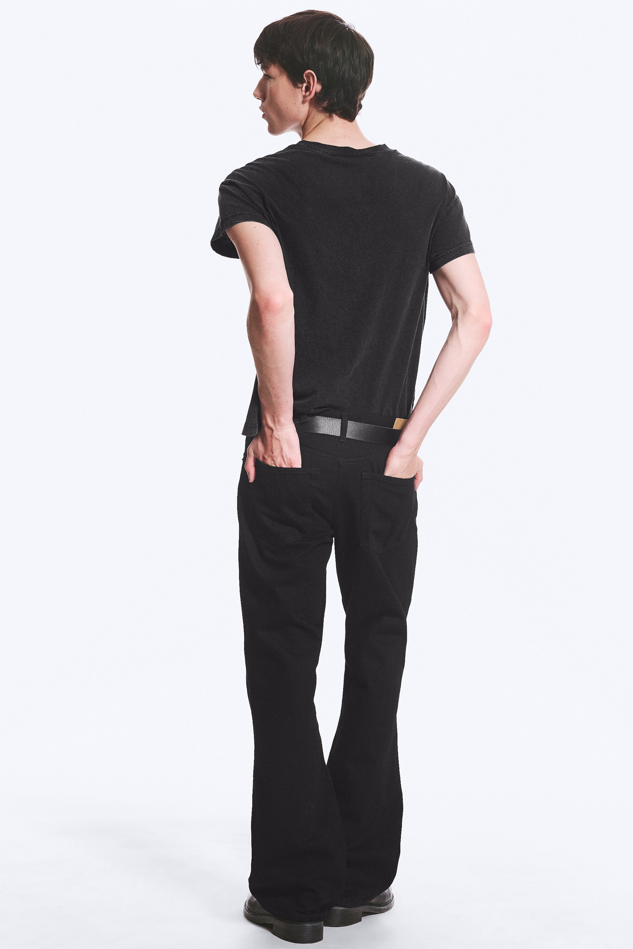 Black Rinse - Black - Mercury Mid Rise Relaxed Bootcut Jeans - 3