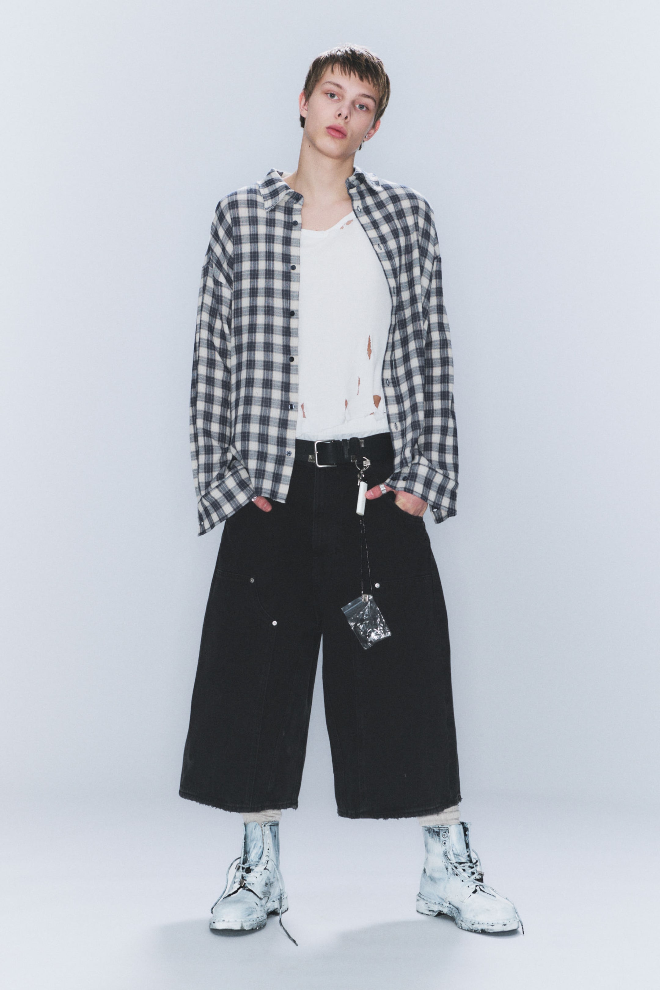Washed Black – Zwart - CM x LB Dunno Washed Black Unisex Carpenter Jort - 1