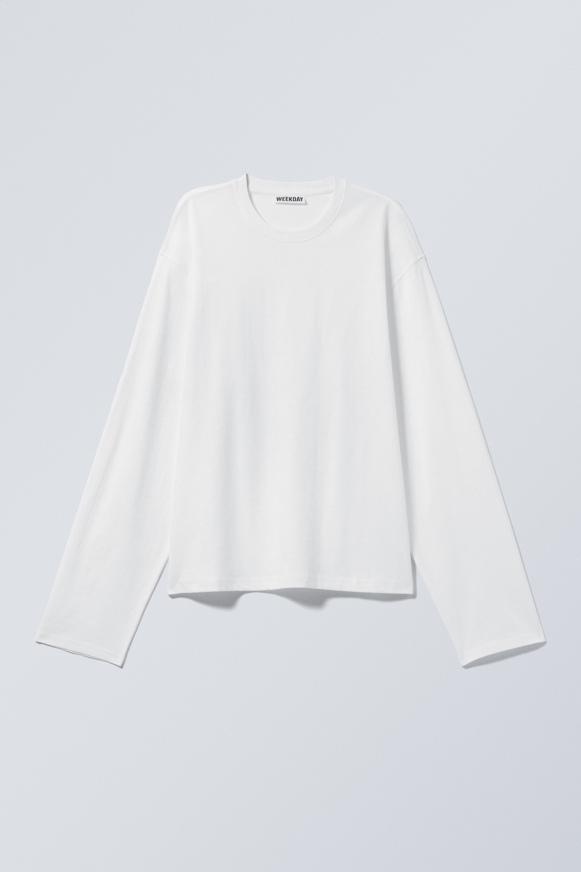 Weiß - Boxy Longsleeve aus Baumwolle - 4