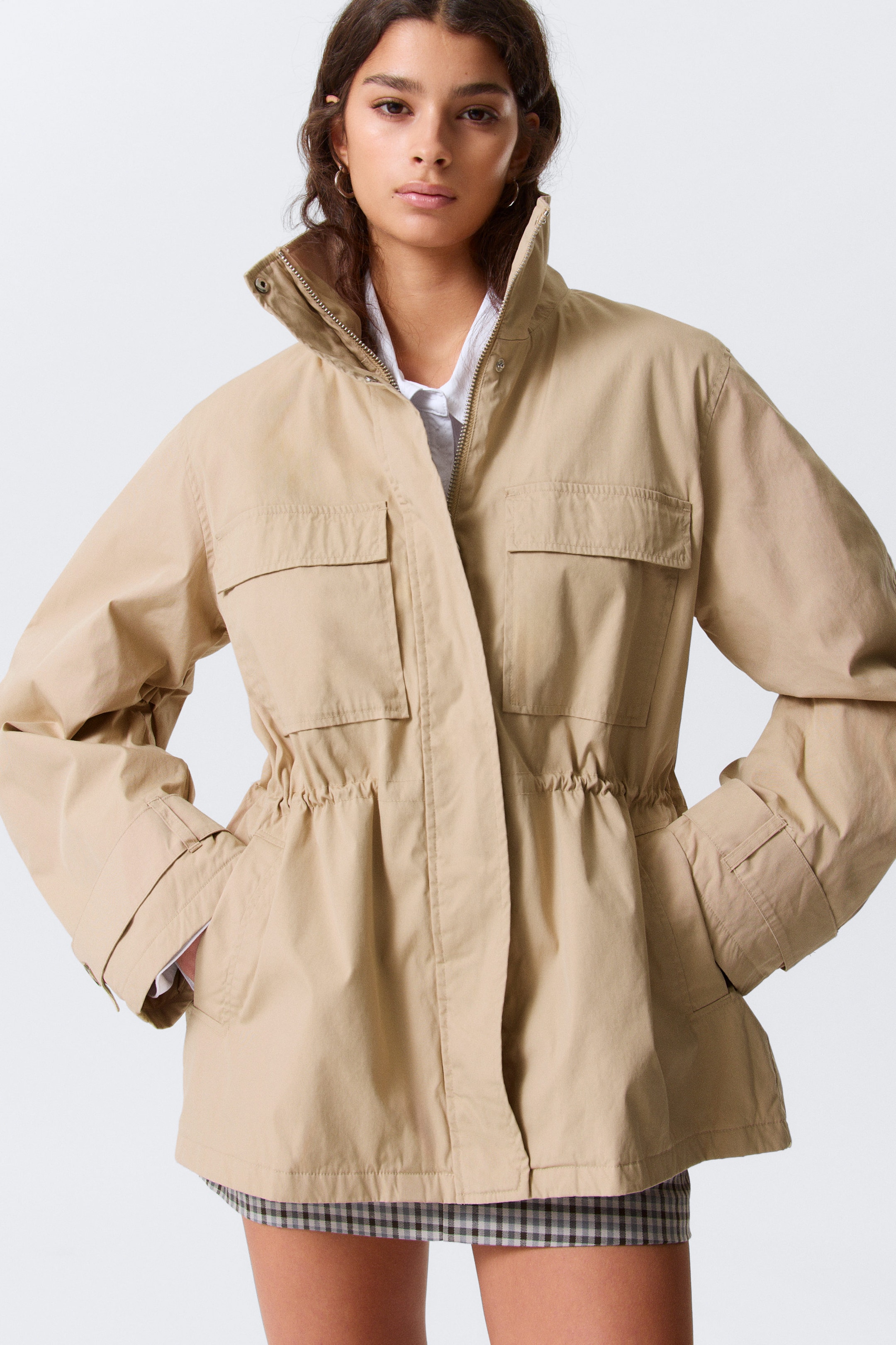 Beige - Relaxed Utility Jacket - 2