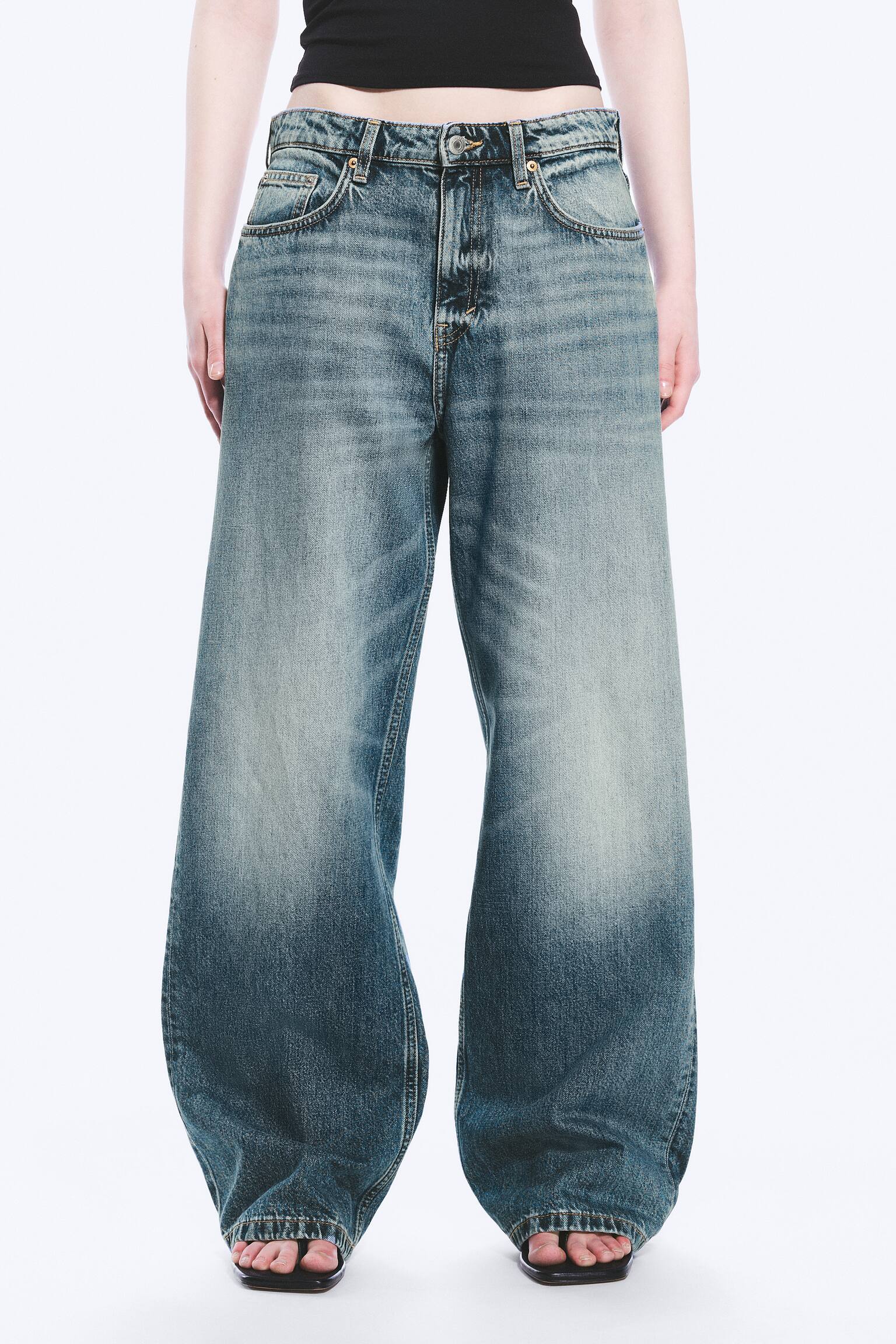 Дънки Missy с ниска талия, свободна права кройка - Сини Коне - Средно Синьо/Broken Blue - Светлосиньо/Синьо изплакване - тъмносиньо/Tuned Black - Черно/Мръсно Бяло - Бяло - 7