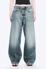 Blue Horses - Medium Blue - Missy Low Rise Loose Straight Leg Jeans - 2