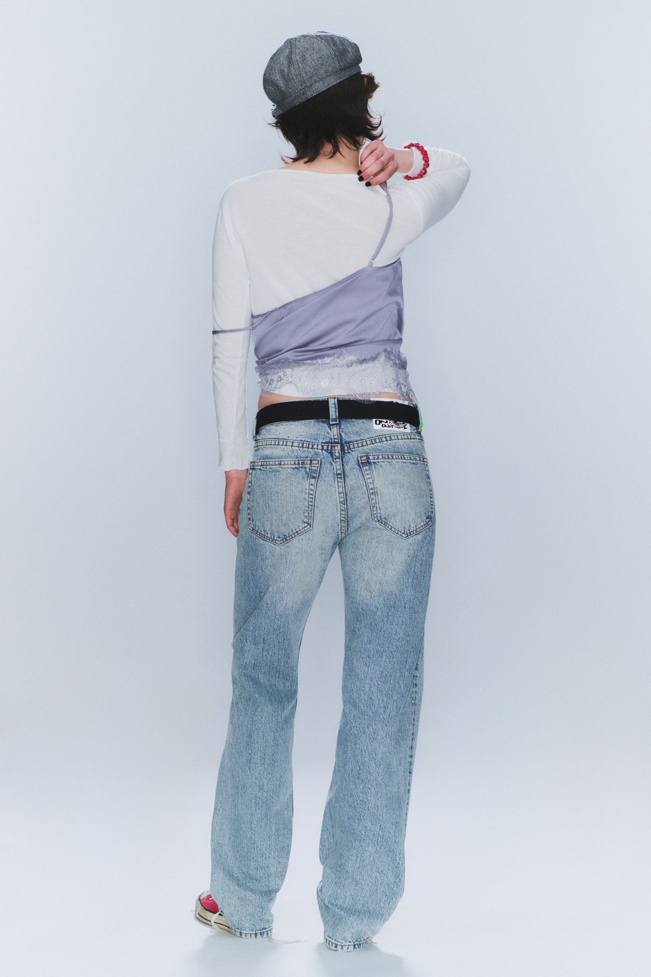 Hellblau - Anti – Unisex-Jeans mit niedrigem Bund - 5